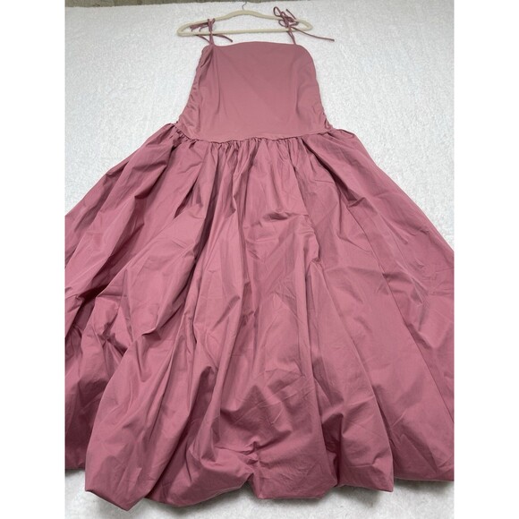 Anthropologie Mare Mare Midi Dress Rose Drop Waist Bubble Hem Preppy Size XL NWT
